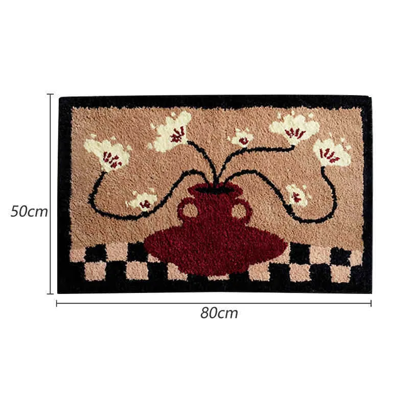Künstlerischer Blumenmuster Eingangsteppich für Zuhause
