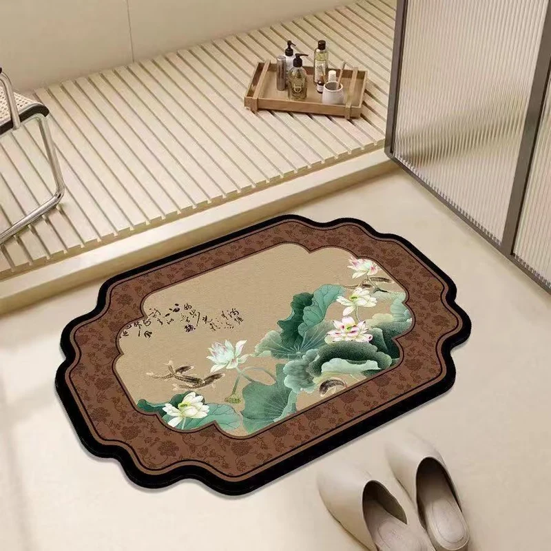 Künstlerische dekorative Badmatte für das Badezimmer