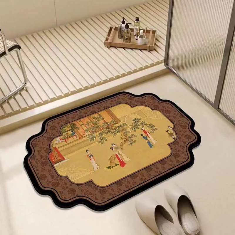 Künstlerische dekorative Badmatte für das Badezimmer
