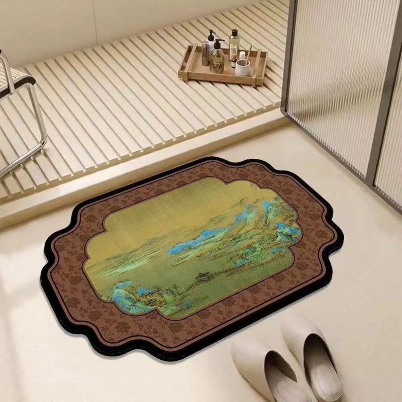 Künstlerische dekorative Badmatte für das Badezimmer