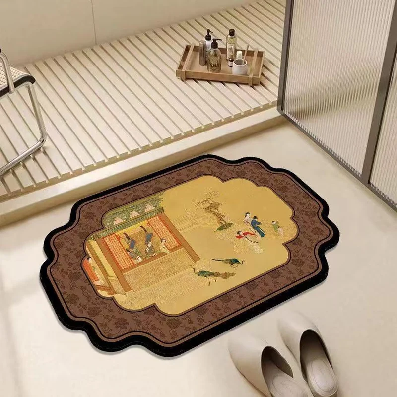 Künstlerische dekorative Badmatte für das Badezimmer