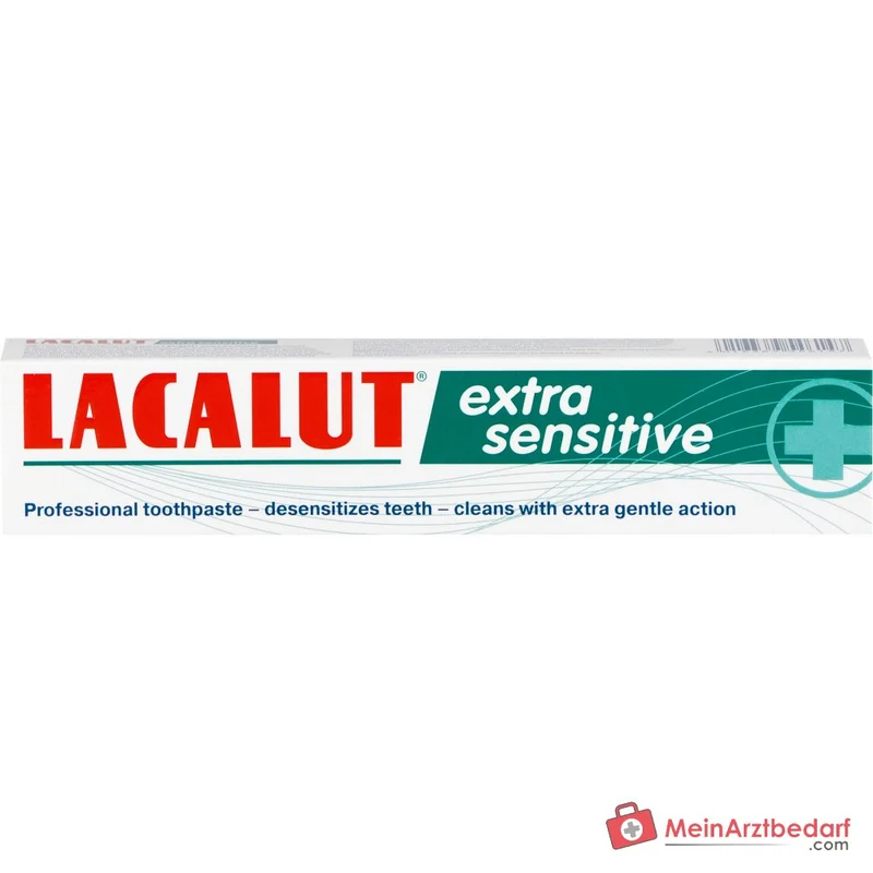 Lacalut extra sensitive Kaliumchlorid / Strontiumacetat / Aluminiumlactat / Natriumfluorid / Olaflur Zahncreme, 75 ml
