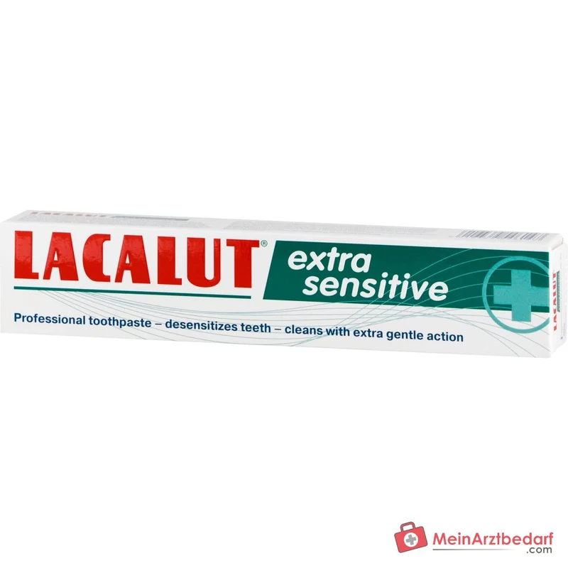 Lacalut extra sensitive Kaliumchlorid / Strontiumacetat / Aluminiumlactat / Natriumfluorid / Olaflur Zahncreme, 75 ml