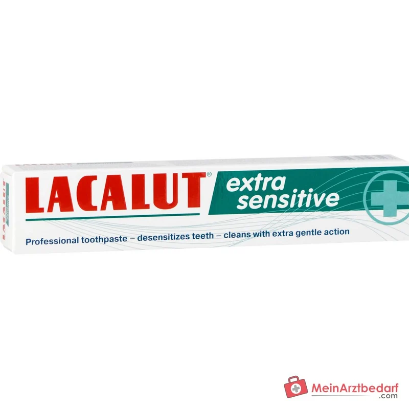 Lacalut extra sensitive Kaliumchlorid / Strontiumacetat / Aluminiumlactat / Natriumfluorid / Olaflur Zahncreme, 75 ml
