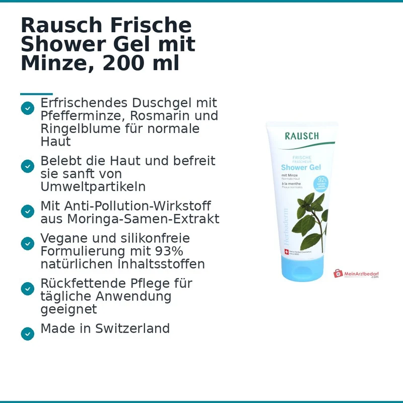 Rausch Frische Shower Gel mit Minze, 200 ml