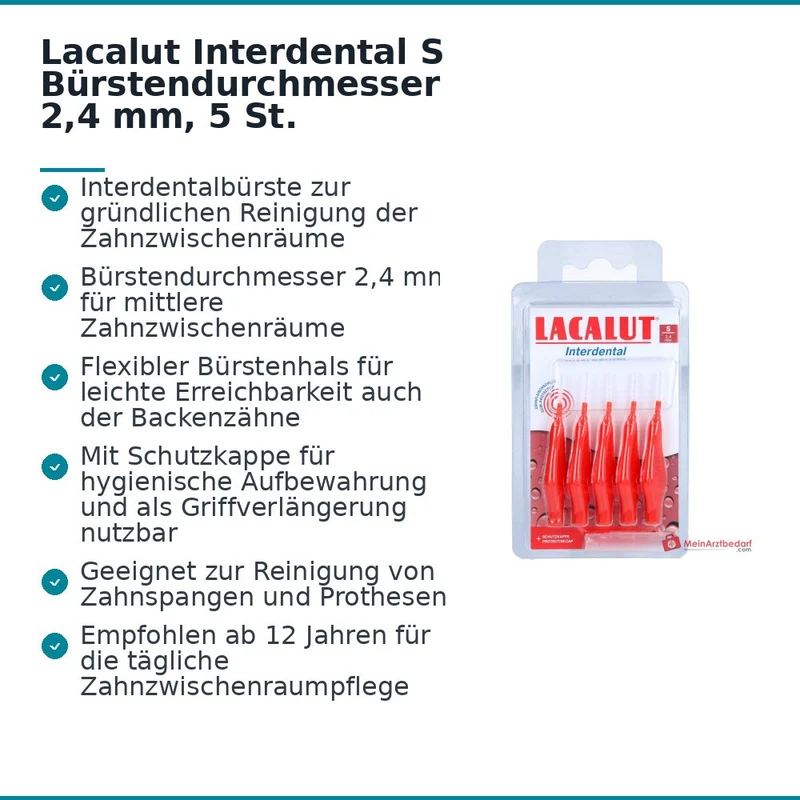 Lacalut Interdental S Interdentalbürste 2,4 mm, 5 St.