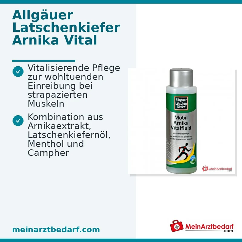 Allgäuer Latschenkiefer Arnika Vital Fluid Arnikaextrakt / Latschenkiefernöl / Menthol / Campher Körperpflege, 250 ml
