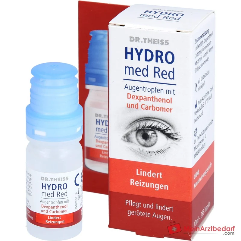 Dr. Theiss Hydro med Red Dexpanthenol / Carbomer Augentropfen, 10 ml