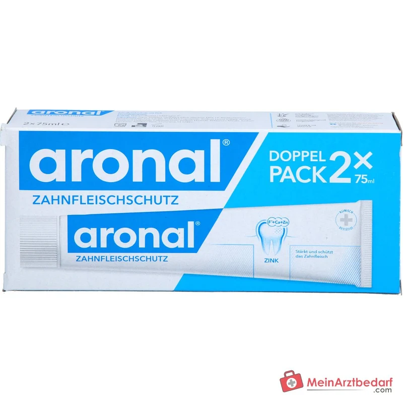 aronal Zahnfleischschutz Zahnpasta mit Zink, 2x75 ml