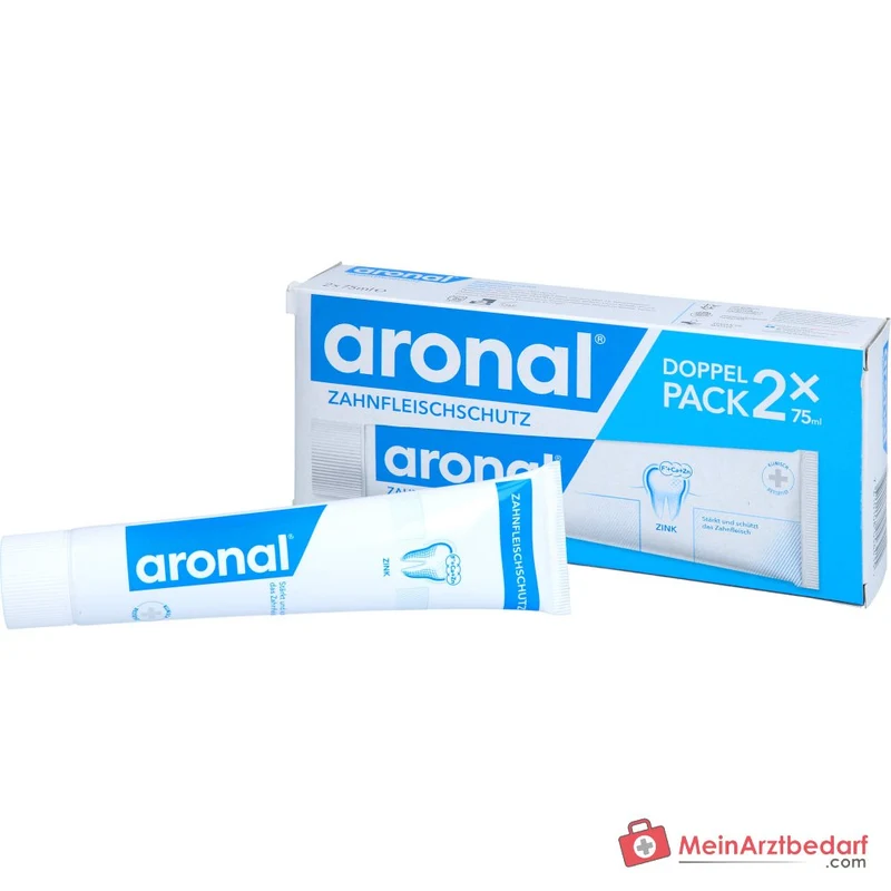 aronal Zahnfleischschutz Zahnpasta mit Zink, 2x75 ml