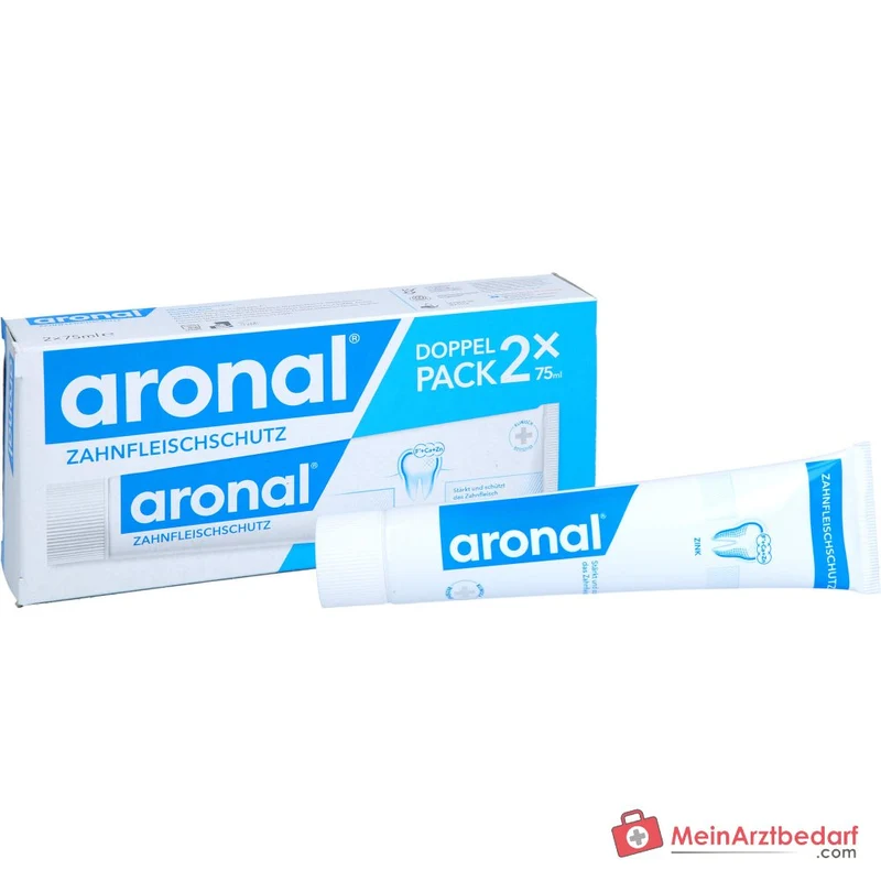 aronal Zahnfleischschutz Zahnpasta mit Zink, 2x75 ml