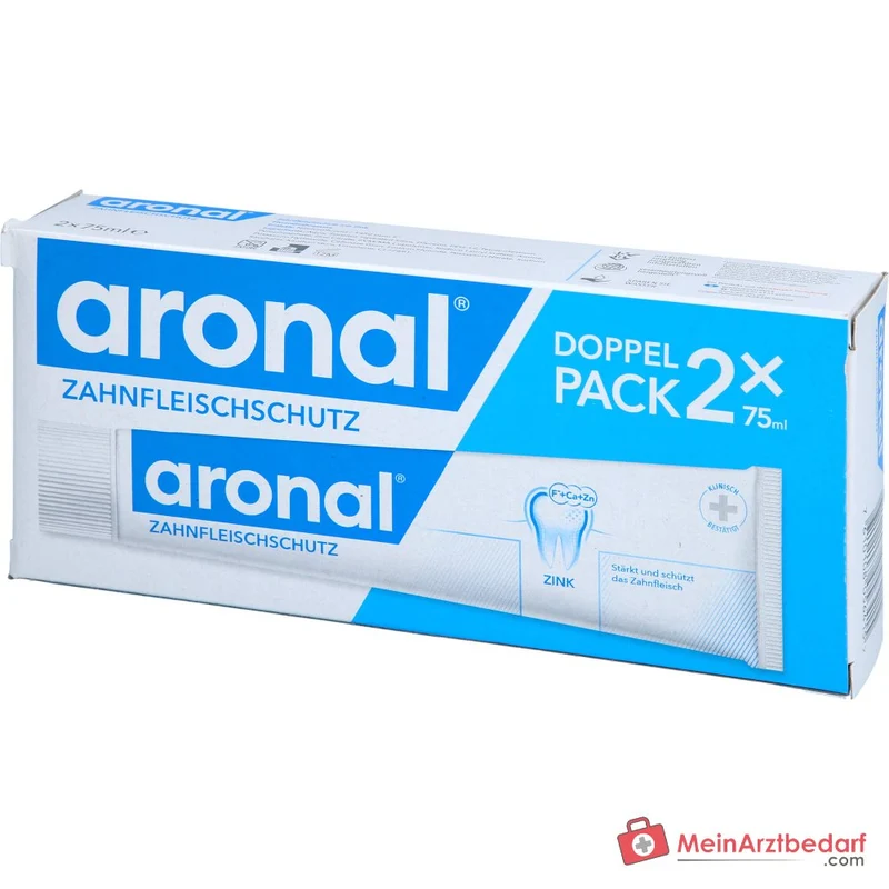 aronal Zahnfleischschutz Zahnpasta mit Zink, 2x75 ml