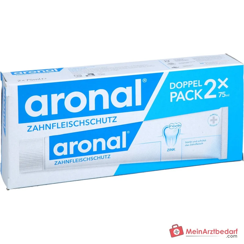 aronal Zahnfleischschutz Zahnpasta mit Zink, 2x75 ml