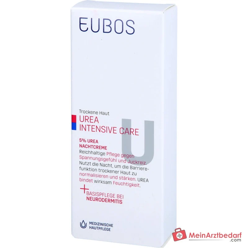 Eubos Trockene Haut Urea 5% Urea / Glycerin / Lactat Nachtcreme, 50 ml