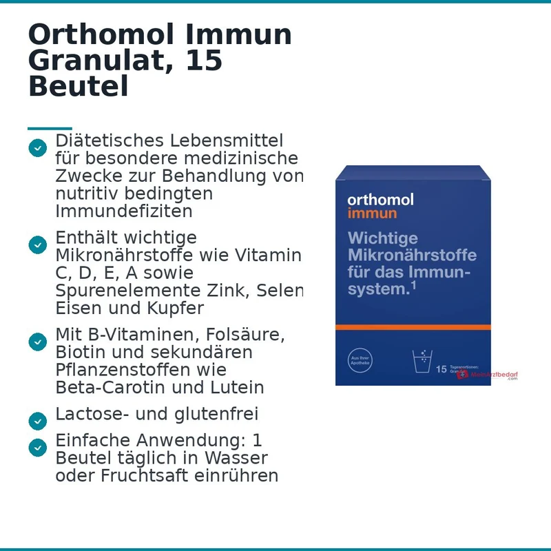 Orthomol Immun Granulat, 15 Beutel