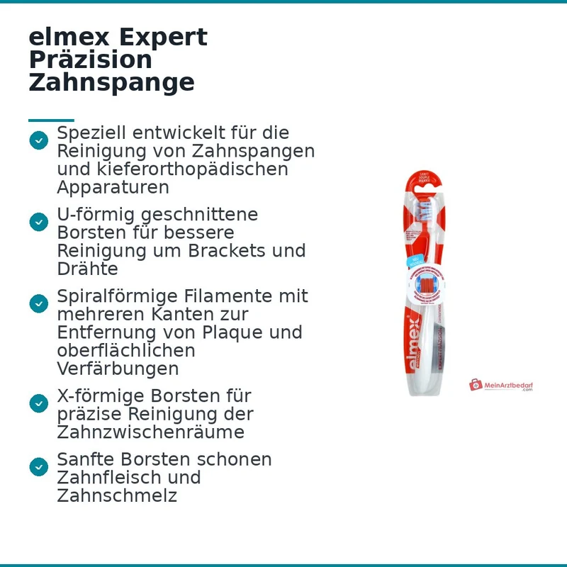 elmex Expert Präzision Zahnspange Zahnbürste sanft, 1 St.
