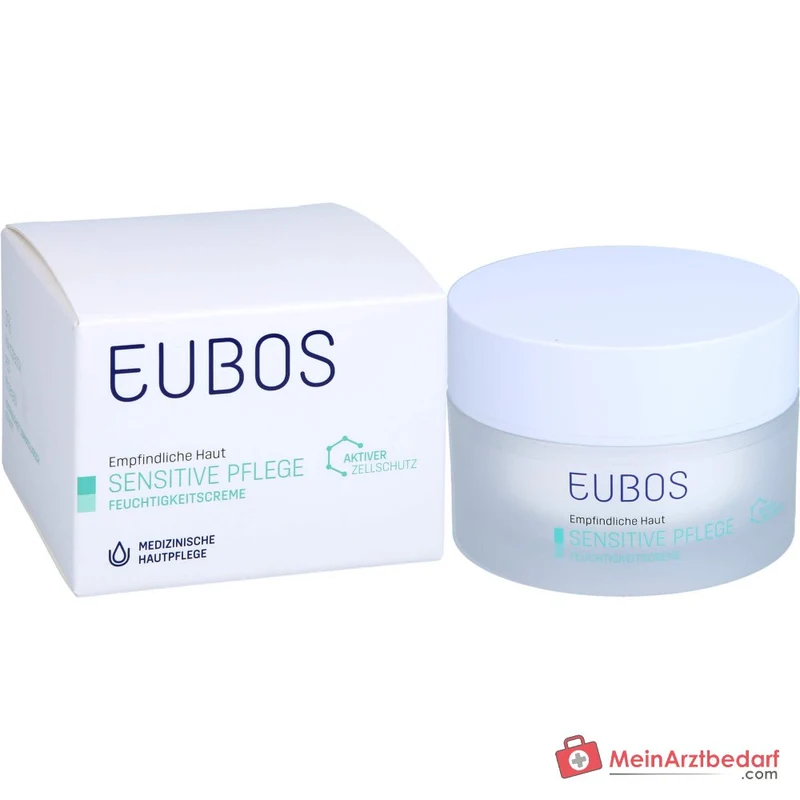 Eubos Sensitive Pflege Feuchtigkeitscreme Braunalgenextrakt / Süßholzwurzel / Vitamin E / Panthenol / Macadamiaöl Creme, 50 ml