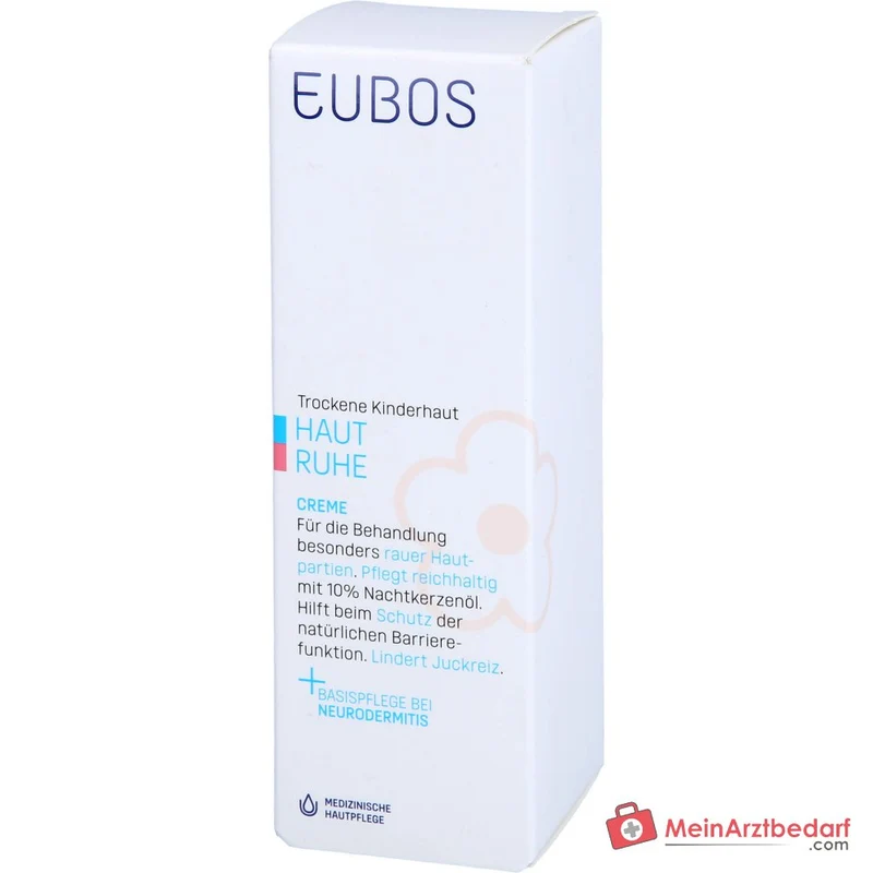 Eubos Kinder Haut Ruhe Nachtkerzenöl / Panthenol / Bisabolol / Allantoin / Johanniskraut-Extrakt Creme, 50 ml
