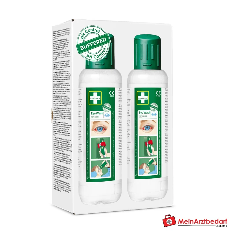 Cederroth Augendusche, 2 x 500 ml gepufferte Salzlösung