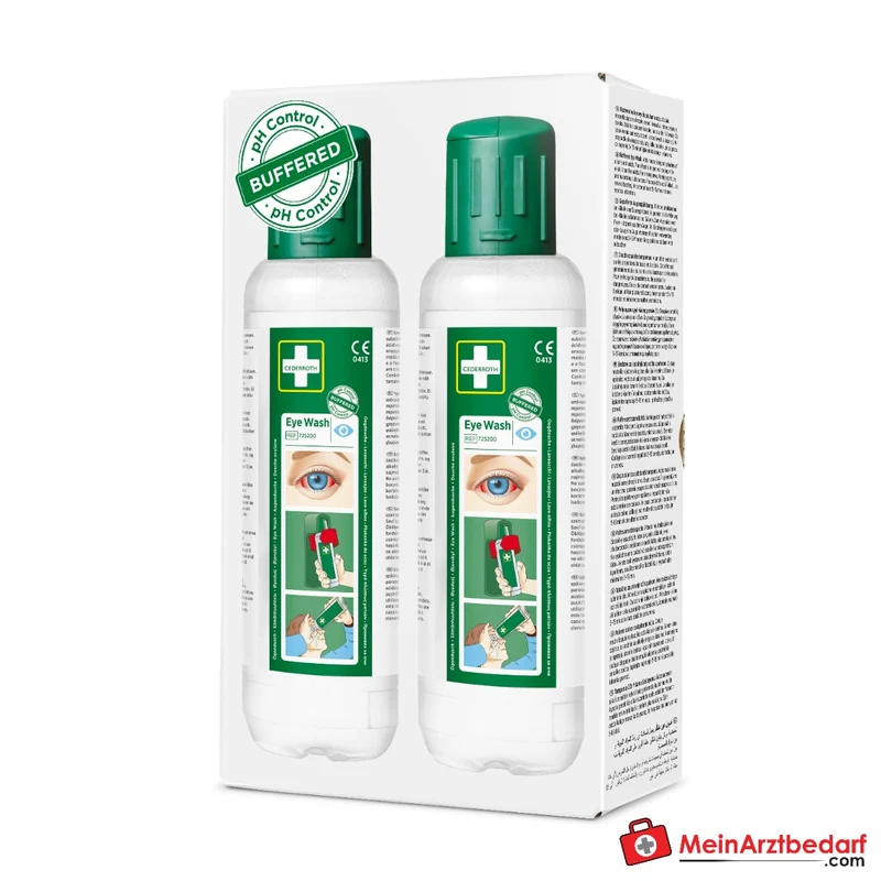 Cederroth Augendusche, 2 x 500 ml gepufferte Salzlösung