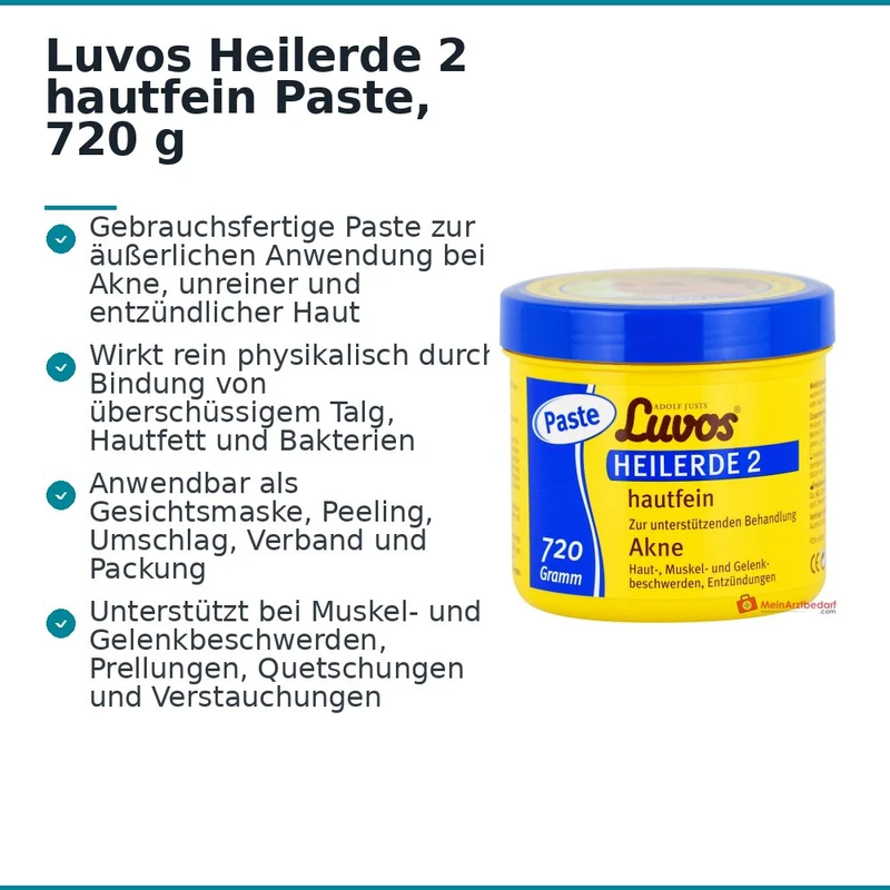 Luvos Heilerde 2 hautfein Paste zur äußerlichen Anwendung, 720 g