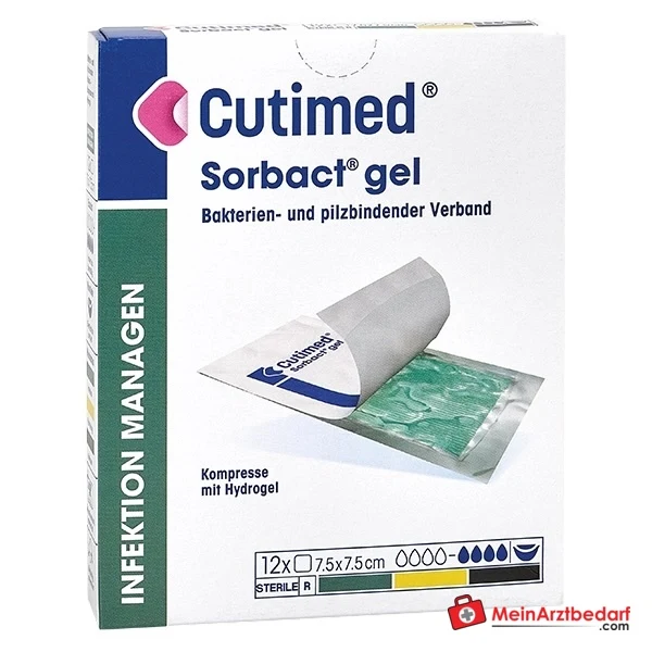 Cutimed Sorbact Gel Wundauflage 7,5 x 15 cm, 12 Stück