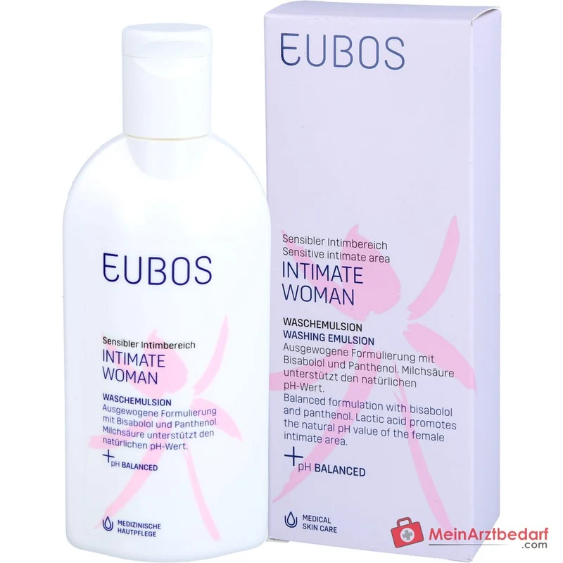 Eubos Intimate Woman Waschemulsion Bisabolol / Panthenol / Milchsäure Waschlotion, 200 ml