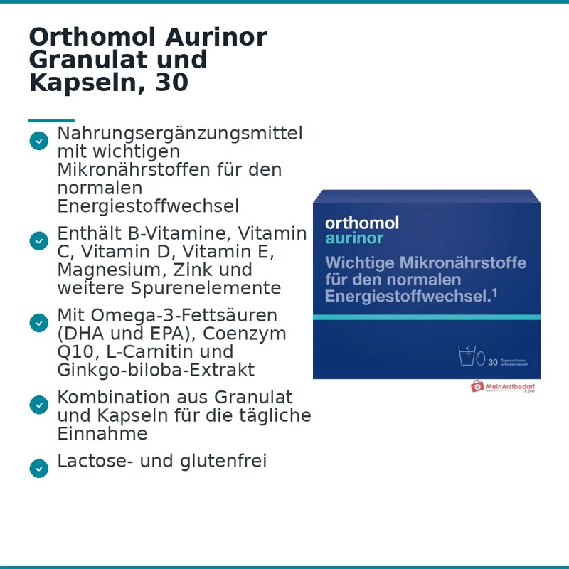 Orthomol Aurinor Granulat und Kapseln, 30 Portionen