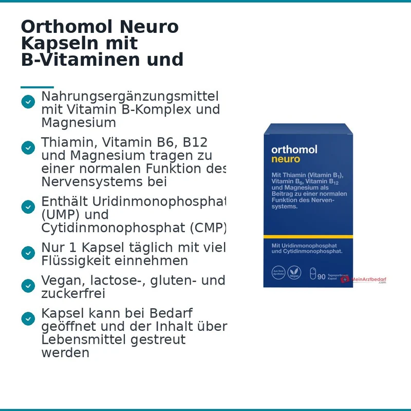 Orthomol Neuro Kapseln mit B-Vitaminen und Magnesium, 90 St.