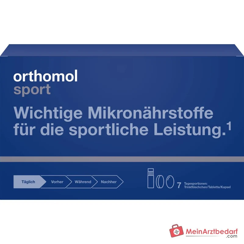 Orthomol Sport Trinkfläschchen mit Tablette und Kapsel, 7 Stück
