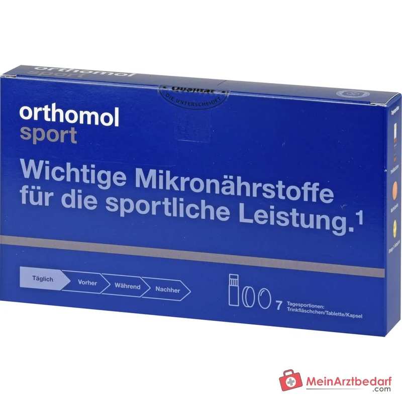 Orthomol Sport Trinkfläschchen mit Tablette und Kapsel, 7 Stück