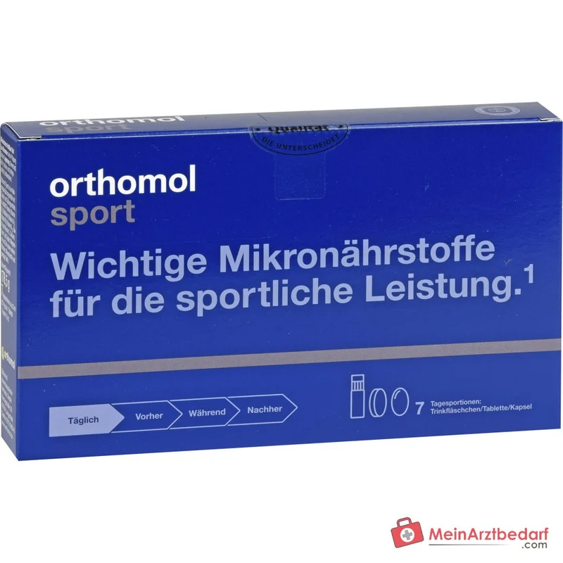 Orthomol Sport Trinkfläschchen mit Tablette und Kapsel, 7 Stück