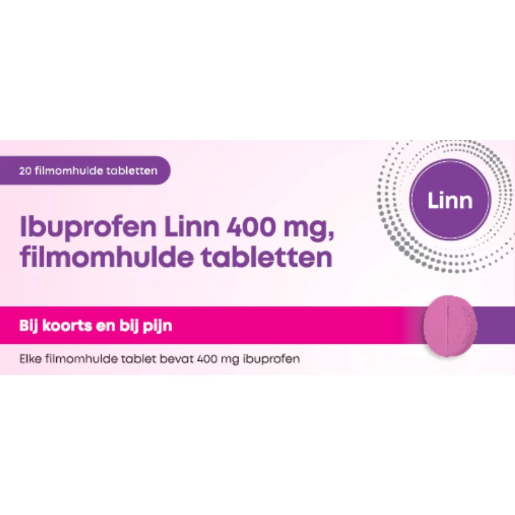 Linn Ibuprofen 400 mg roze tablet 20 tabletten