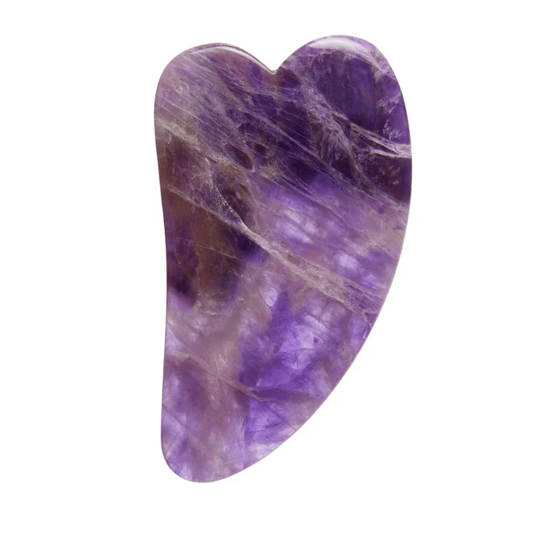 White Lotus Genuine Amethyst Gua Sha