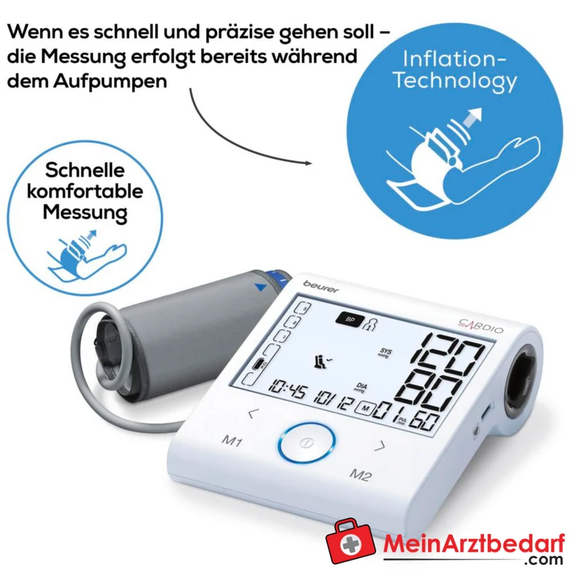Beurer BM 96 Oberarm-Blutdruckmessgerät mit EKG