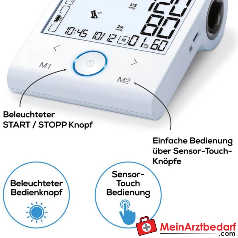 Beurer BM 96 Oberarm-Blutdruckmessgerät mit EKG