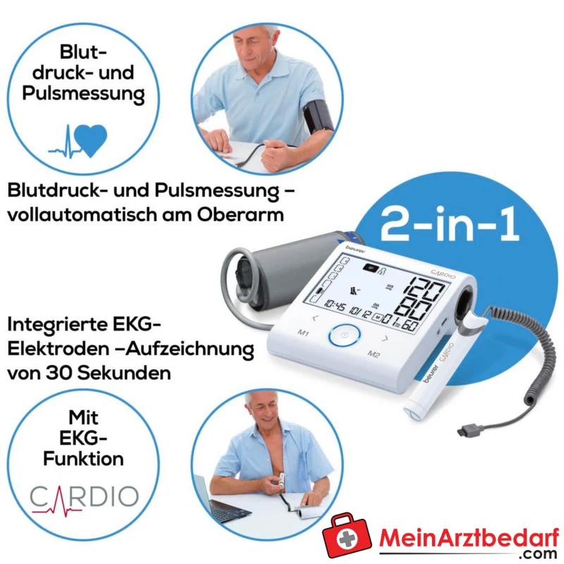 Beurer BM 96 Oberarm-Blutdruckmessgerät mit EKG