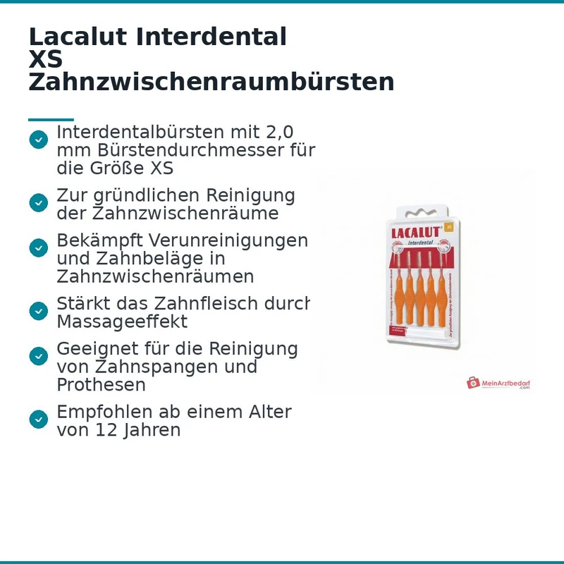 Lacalut Interdental XS Interdentalbürsten 2,0 mm, 5 St.