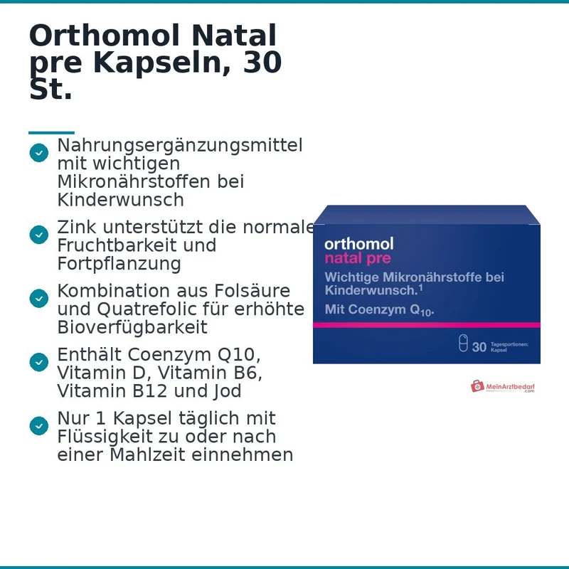 Orthomol Natal pre Kapseln, 30 St.