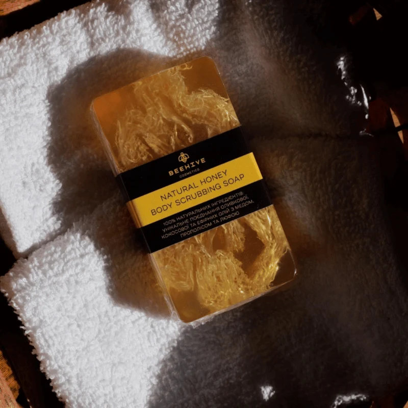 Beehive Cosmetics Natural Honey Body Scub Soap 100gr
