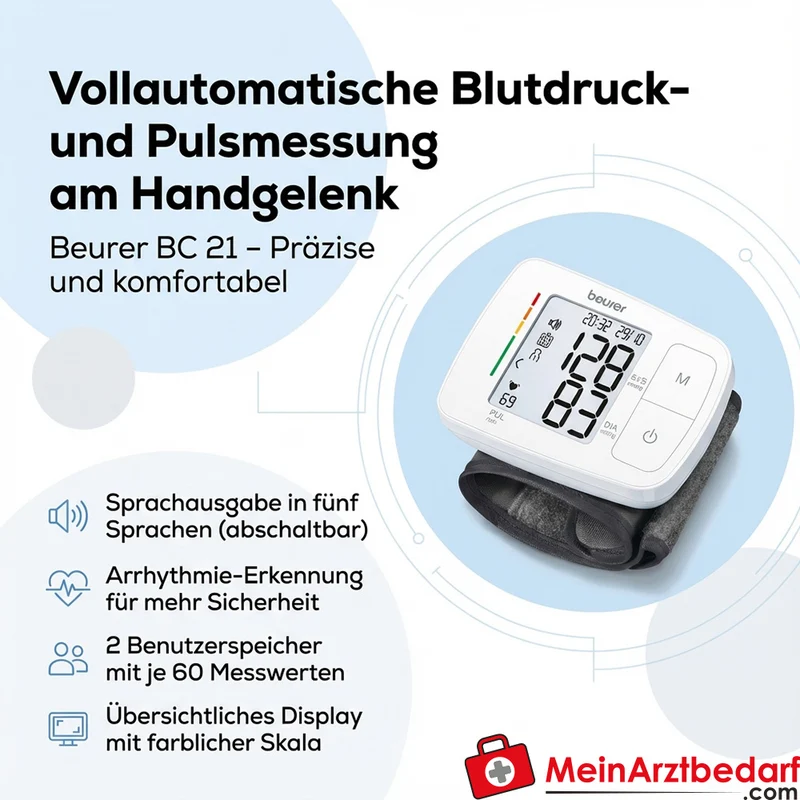 Beurer BC 21 Handgelenk-Blutdruckmessgerät