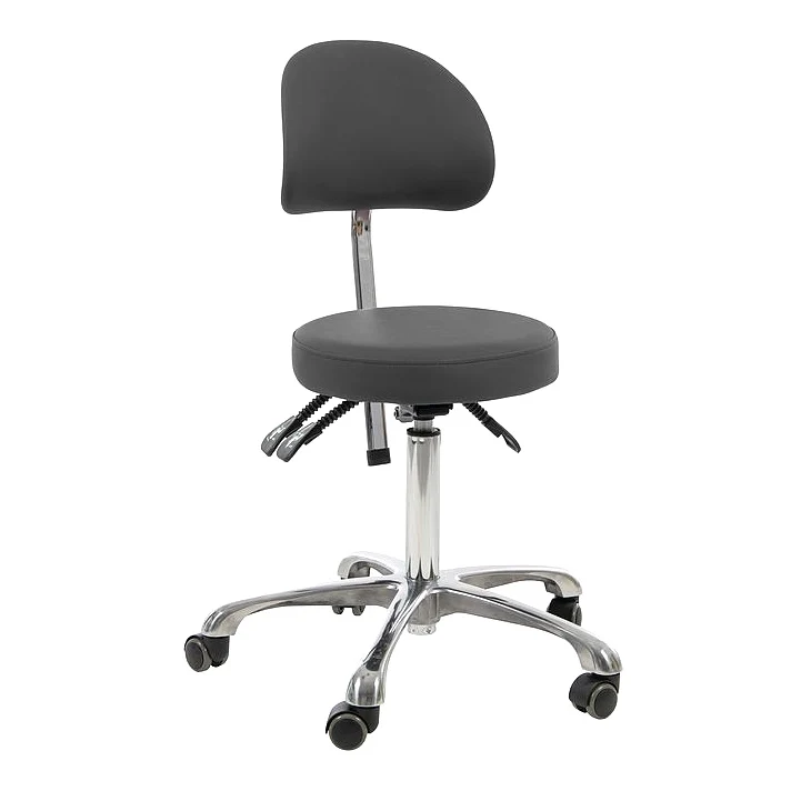 Rollhocker mit Lehne, höhenverstellbar