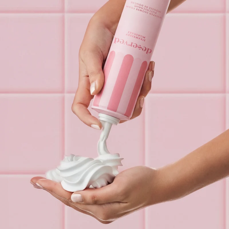 Deserved Strawberry Milkshake Whipped Shower Foam 250ml
