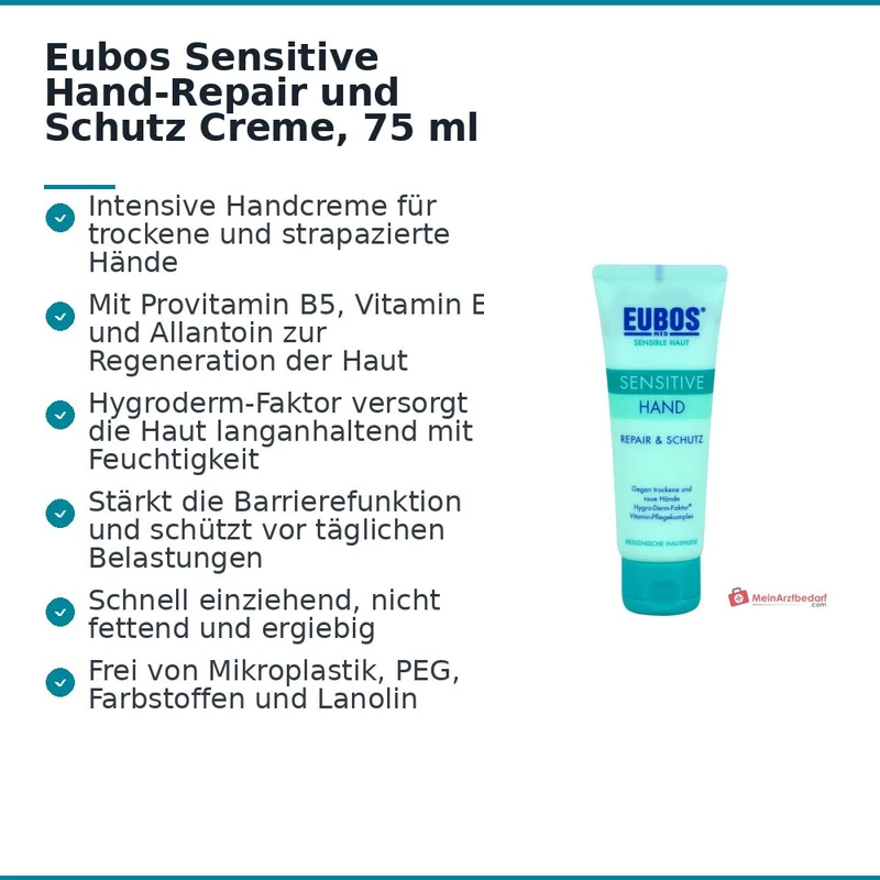 Eubos Sensitive Hand-Repair und Schutz Creme, 75 ml