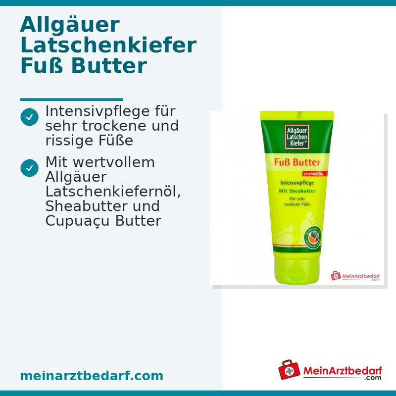 Allgäuer Latschenkiefer Fuß Butter Latschenkiefernöl / Sheabutter / Cupuaçu Butter Creme, 100 ml