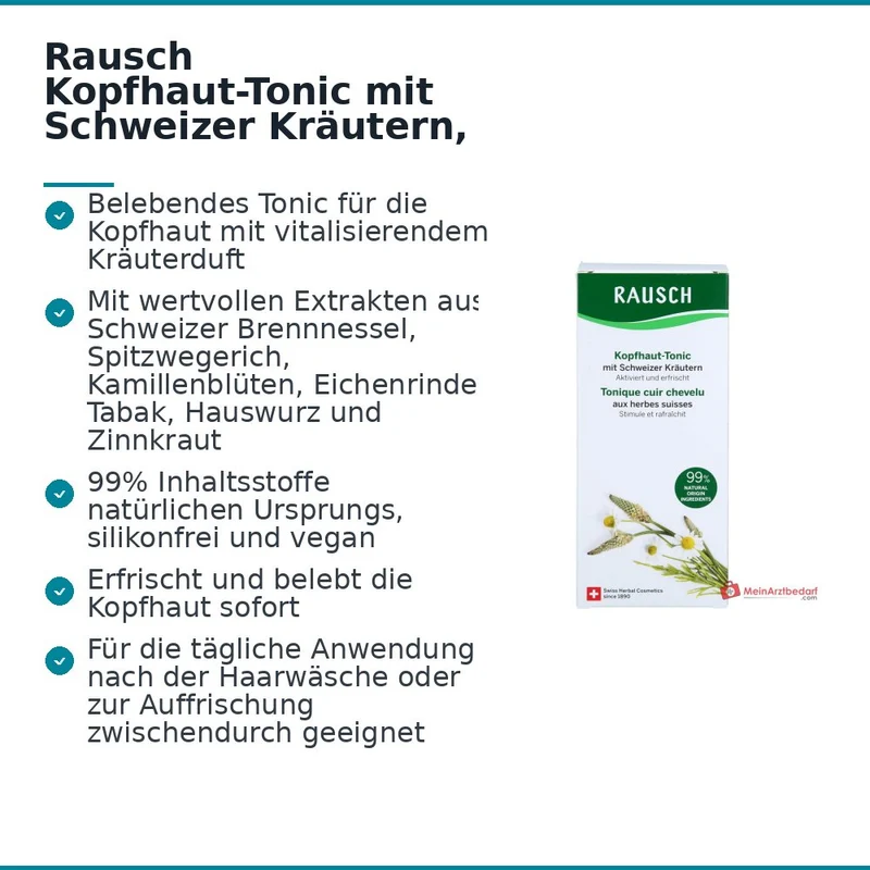 Rausch Kopfhaut-Tonic mit Schweizer Kräutern, 200 ml
