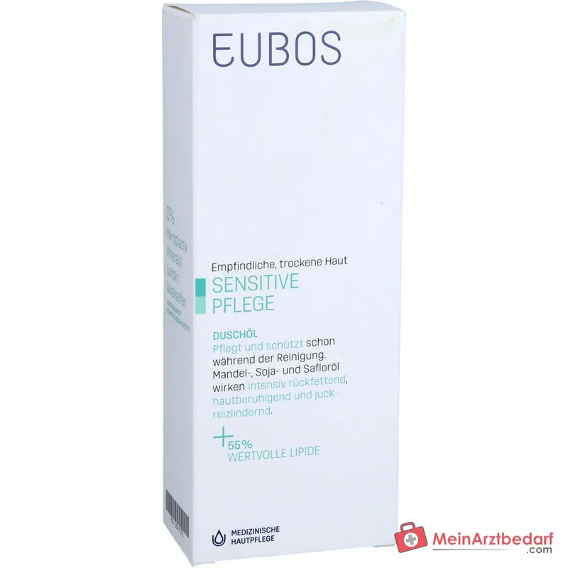 Eubos Sensitive Duschöl F Mandelöl / Sojaöl / Safloröl Duschöl, 200 ml