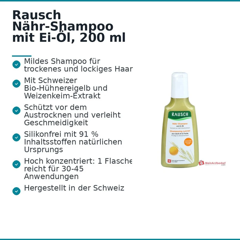 Rausch Nähr-Shampoo mit Ei-Öl, 200 ml