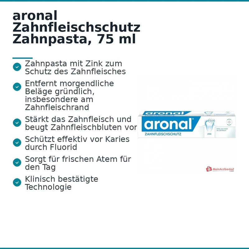aronal Zahnfleischschutz Zahnpasta mit Zink, 75 ml