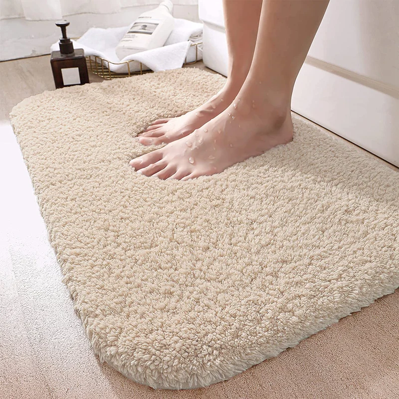Absorbierender Plüsch-Badevorleger für das Badezimmer